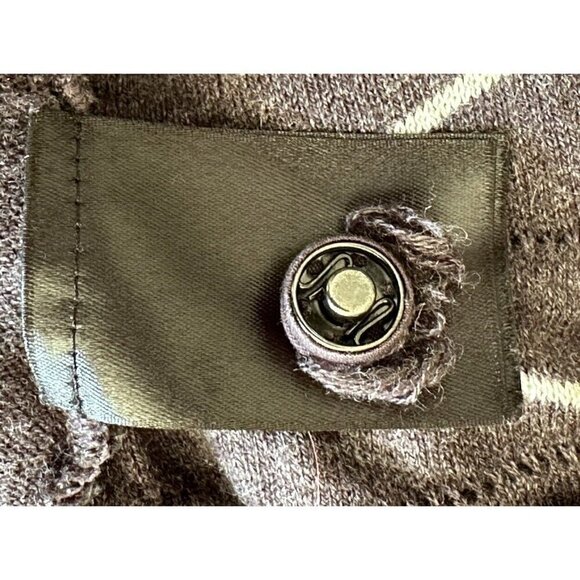 Anthropologie Sparrow Brown Scalloped 3/4-Sleeve Snap Closure Cardigan Sz M - Picture 11 of 12